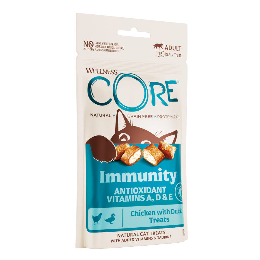 50 g Wellness Core Snacks Inmunitario Pollo y Pato para gatos, , large Imagen numero 2