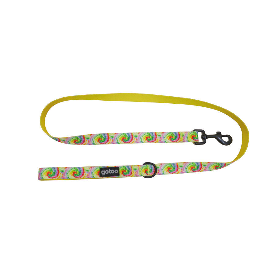 Gotoo Correa estampado tie die amarillo para perro, , large indicador imagen numero 1