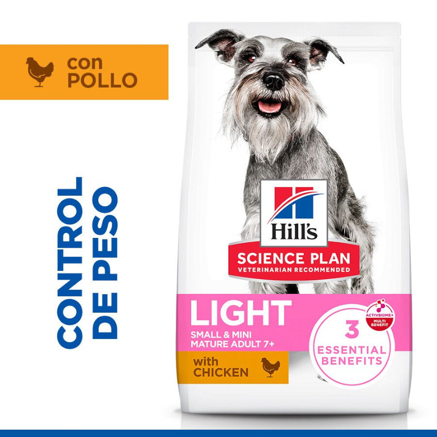Hill's Science Plan Mature Adult Light Small & Mini pienso pollo para perros de razas peque&ntilde;as