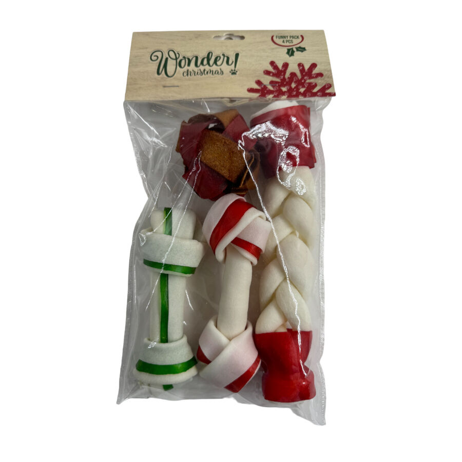 180 g Wonder Christmas Snacks Funny Pack de Cuero para perros, , large indicador imagen numero 1
