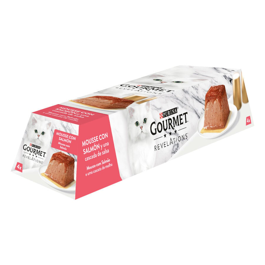 48 tarrinas x 57 g Gourmet Revelations Mousse con Salm&oacute;n y At&uacute;n tarrinas para gatos, , large indicador imagen numero 3