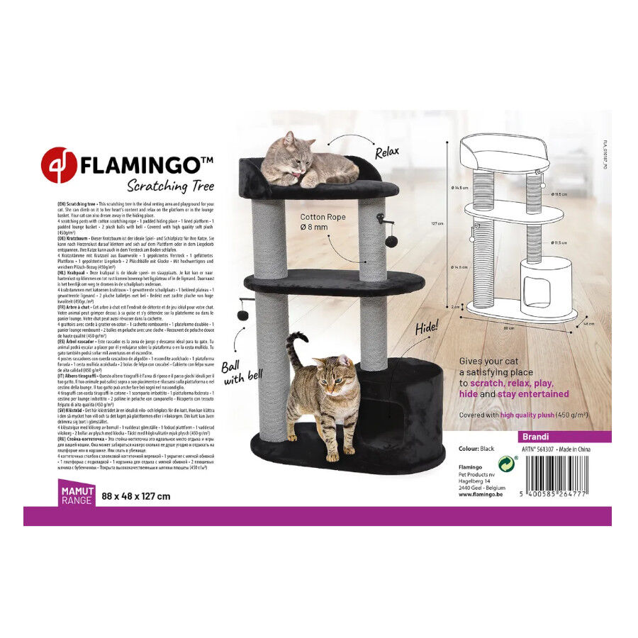 Flamingo Brandi &Aacute;rbol Rascador con 2 niveles para gatos, , large indicador imagen numero 3