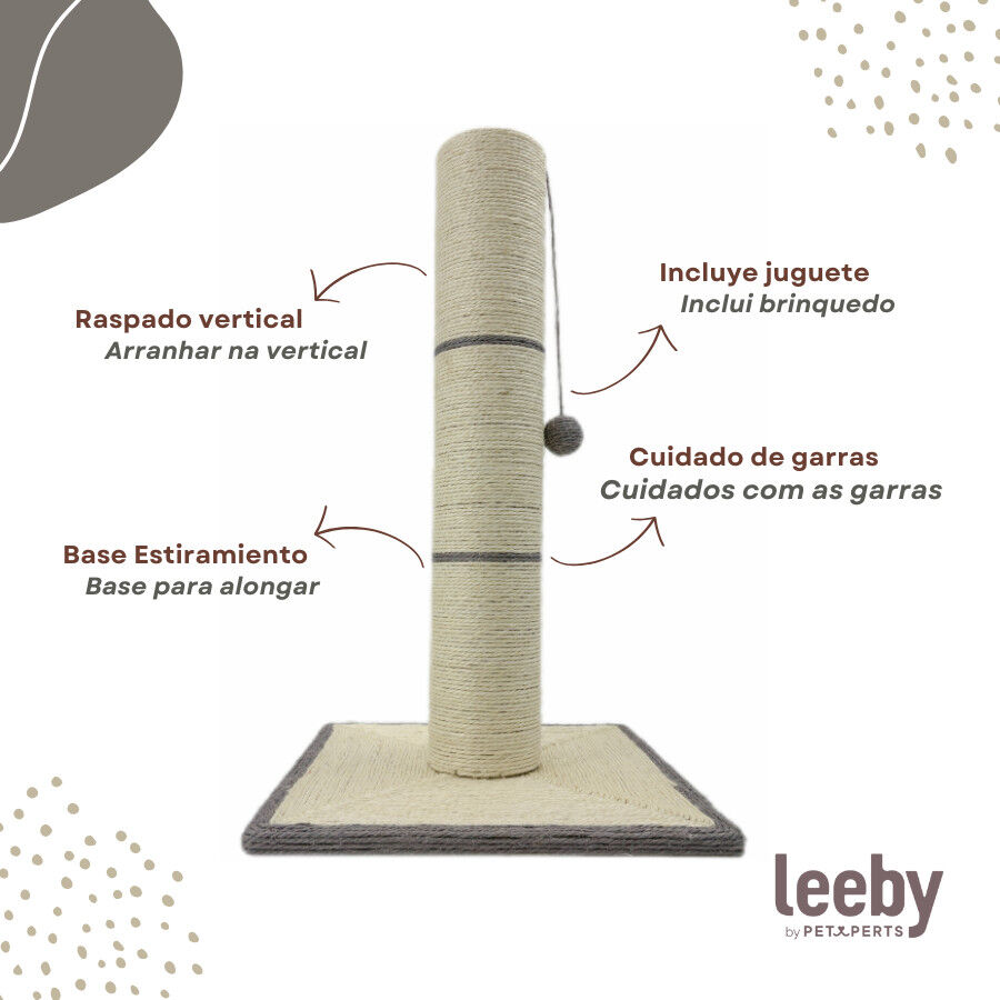 Leeby Isidoro rascador de sisal con juguete para gatos, , large indicador imagen numero 3