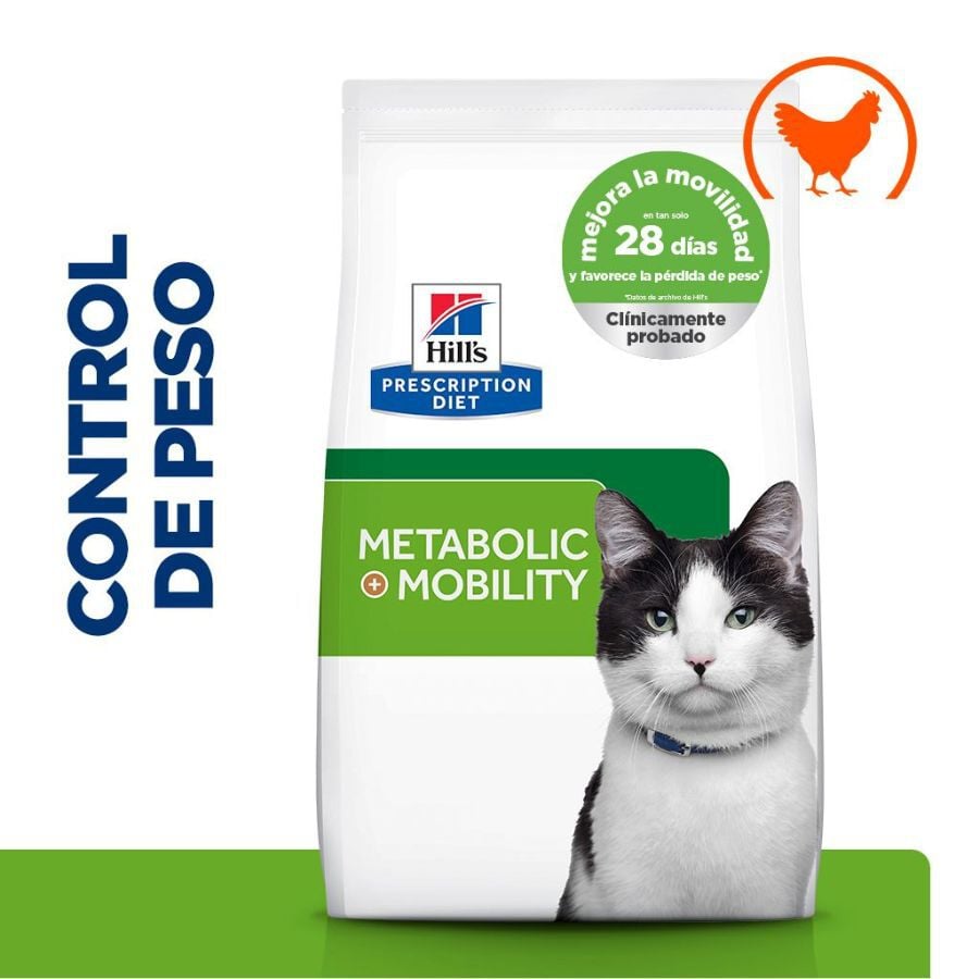 8 kg Hill's Prescription Diet Metabolic + Mobility Pollo Pienso para gatos, , large indicador imagen numero 1