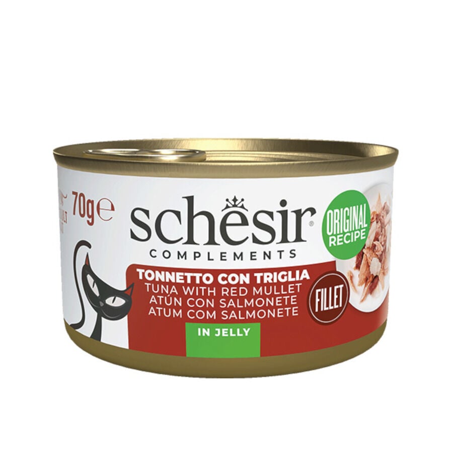 Schesir At&uacute;n con Salmonete en Gelatina lata para gatos