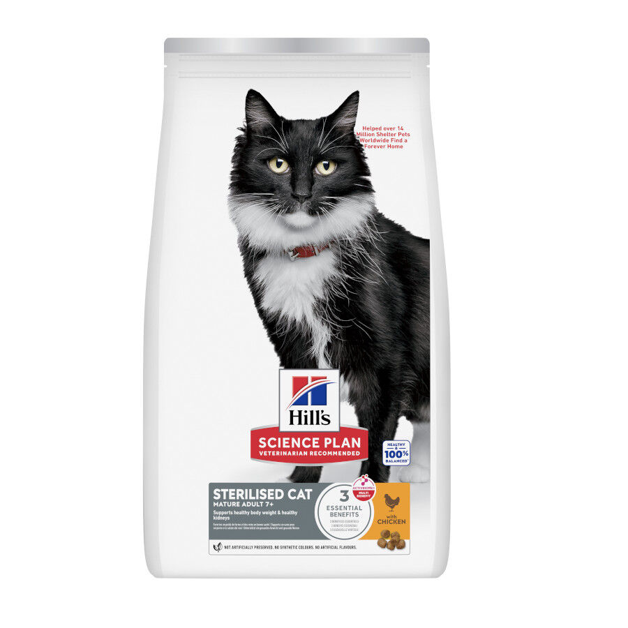 1.5 kg Hill's Science Plan Sterilised Mature Adult Pollo pienso para gatos, , large indicador imagen numero 1