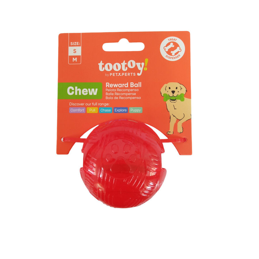Tootoy! Pelota Toughie Rubber de Goma Roja para perros, , large indicador imagen numero 10