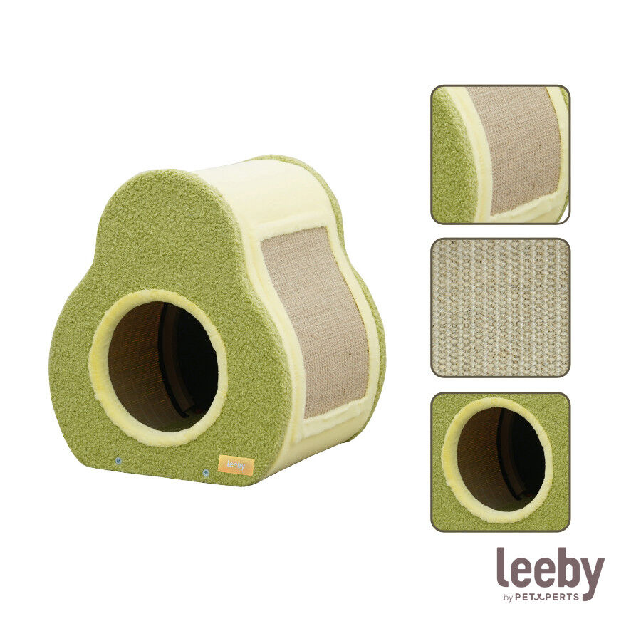 Leeby Alphonse cama nido con rascador en forma de aguacate para gatos, , large indicador imagen numero 5