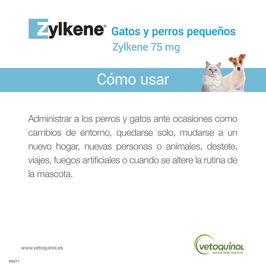Vetoquinol Zylkene suplemento natural calmante en c&aacute;psulas para perros y gatos, , large Imagen numero 3