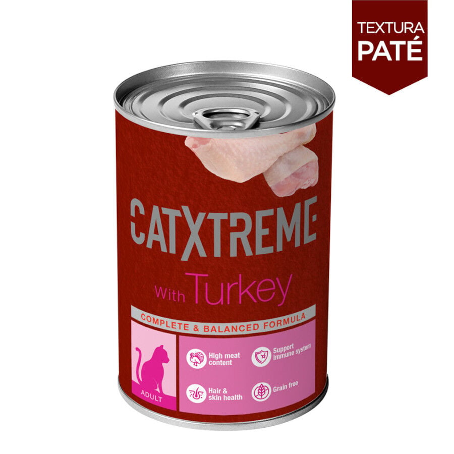 395 g Catxtreme Pavo en pat&eacute; lata para gatos, , large indicador imagen numero 2