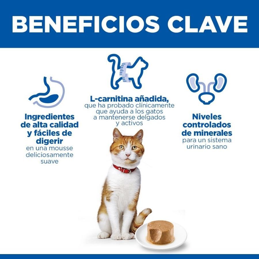 85 g Hill's Science Plan Adult Sterilised Mousse de pollo lata para gatos, , large indicador imagen numero 4
