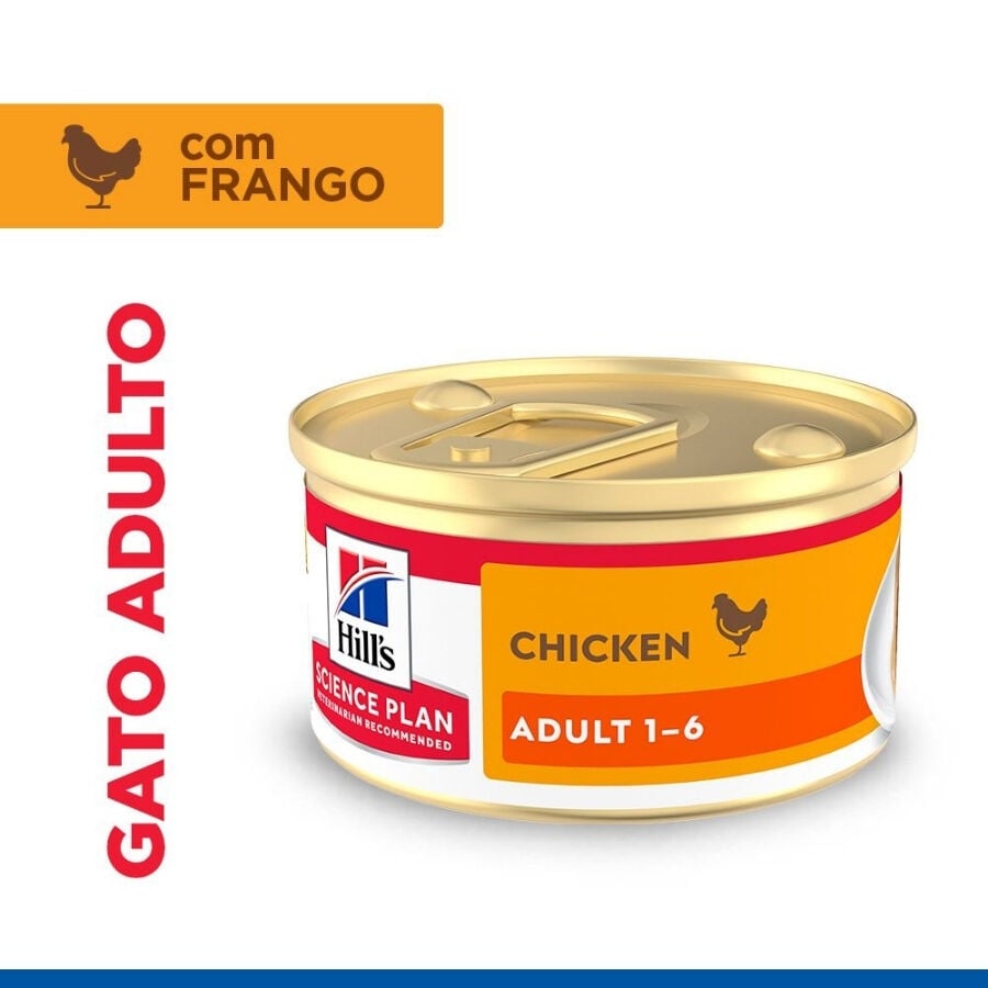 85 g Hill's Science Plan Adult Mousse de Pollo lata para gatos, , large indicador imagen numero 1