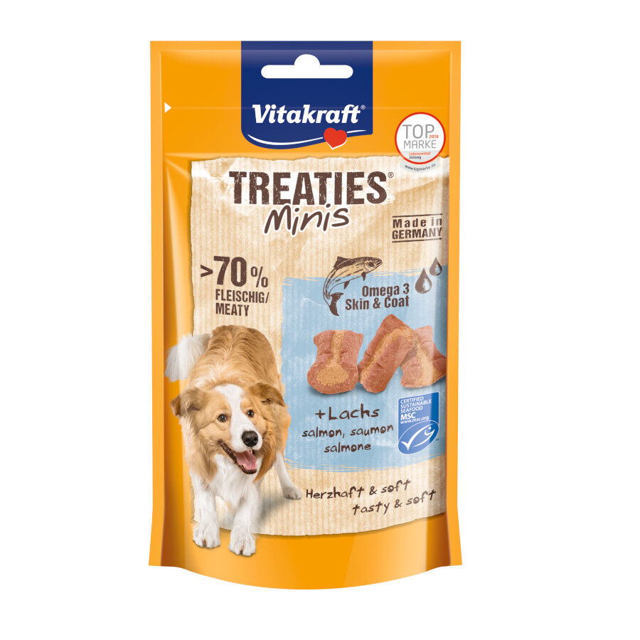 Vitakraft Treaties Minis de pat&eacute; con salm&oacute;n para perros