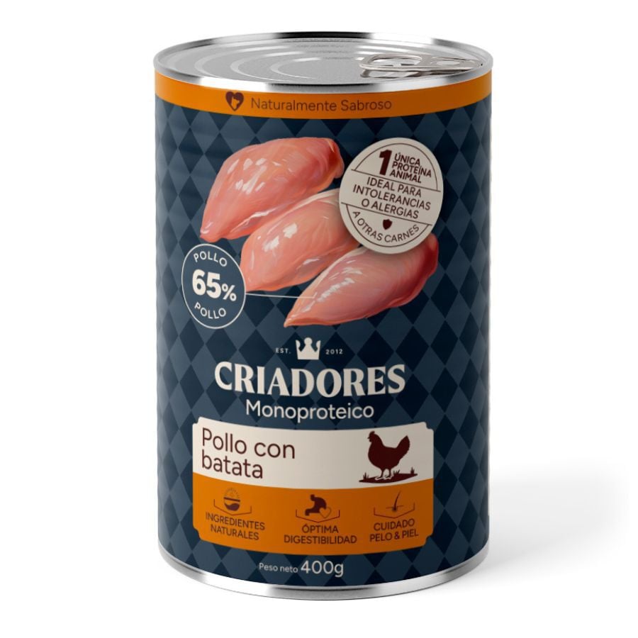400 g Criadores Monoproteico Pollo y Batata Lata para perros, , large Imagen numero 1
