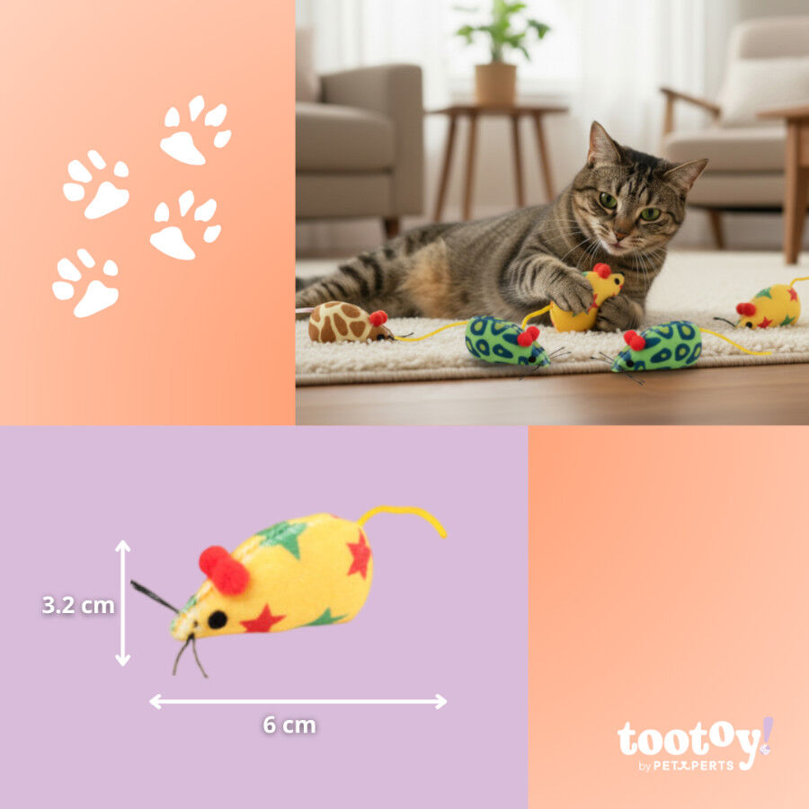 Tootoy! Pack de Ratones con Catnit Estampados para gatos, , large indicador imagen numero 4