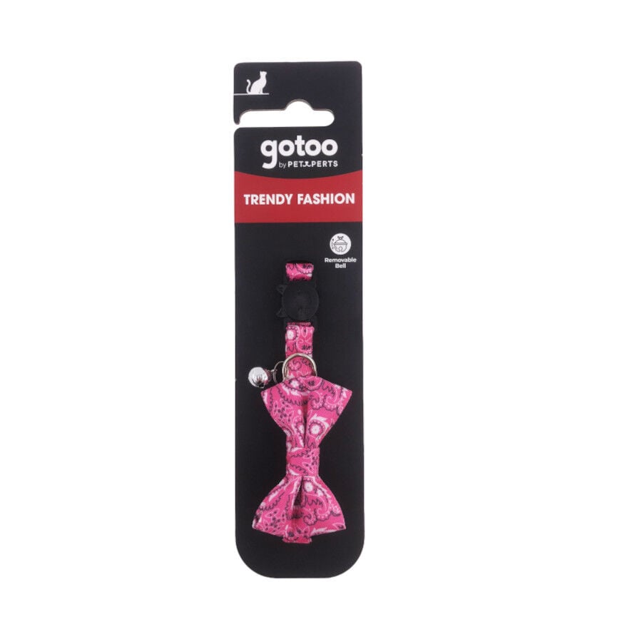 Gotoo Collar rosa con cascabel extra&iacute;ble para gatos, , large indicador imagen numero 3