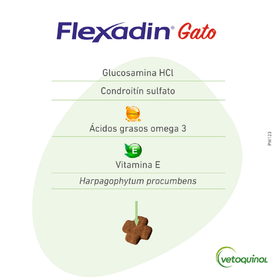 60 comprimidos Vetoquinol Flexadin Adult Condroprotector para gatos, , large indicador imagen numero 4