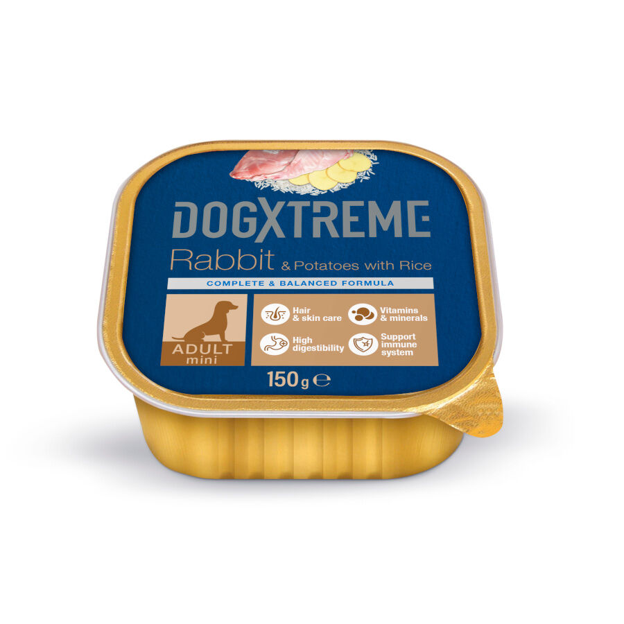 150 g Dogxtreme Adult Mini Conejo con Patatas y Arroz tarrina para perros, , large Imagen numero 1