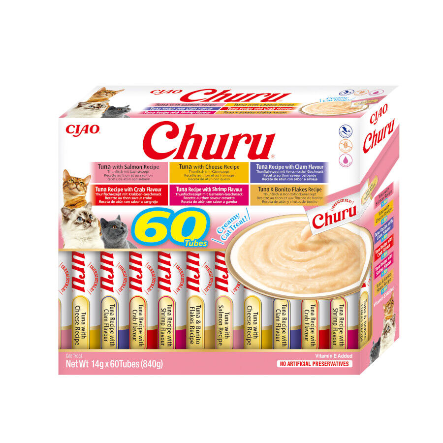Churu Snack L&iacute;quido Variedades de At&uacute;n para gatos