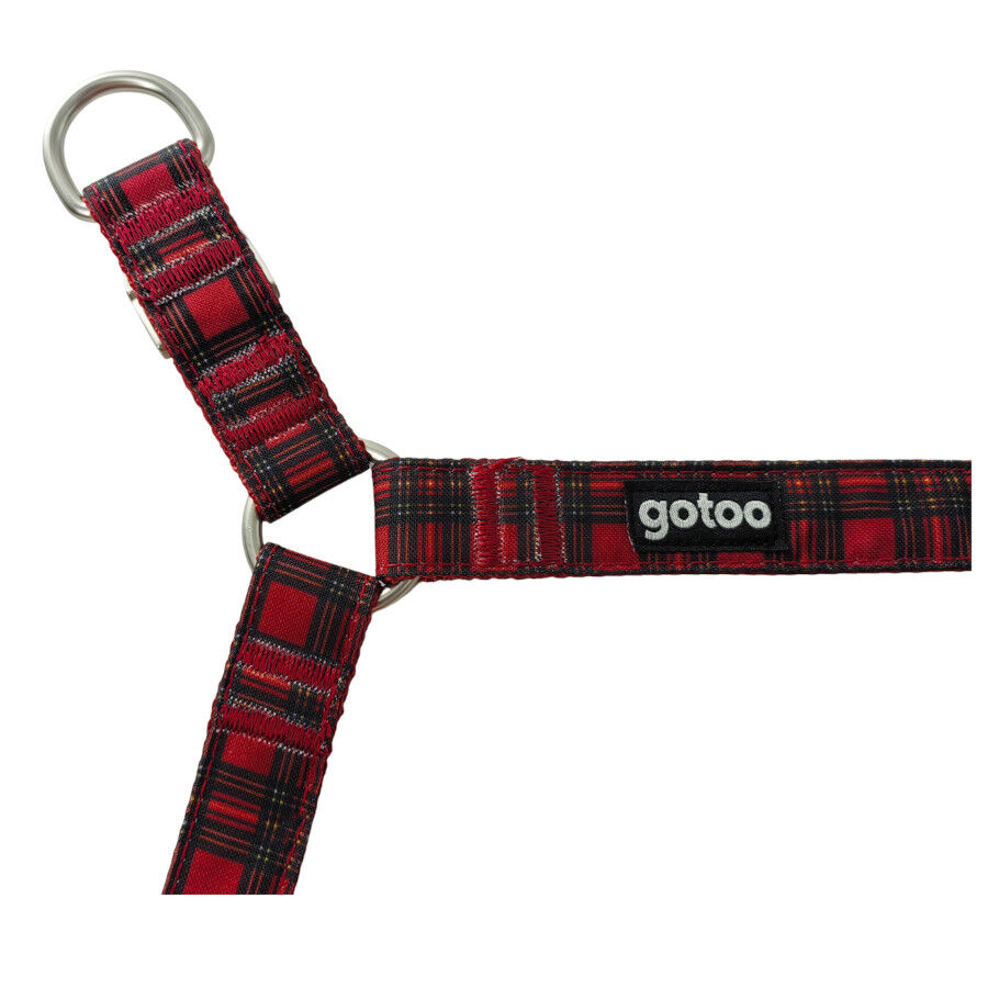 Gotoo Arn&eacute;s estampado tart&aacute;n rojo para perros, , large indicador imagen numero 5