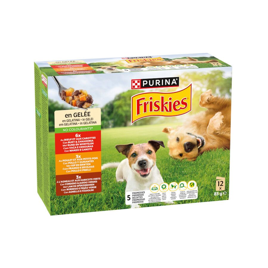 12 sobres x 85 g Friskies Pollo y Cordero en Gelatina sobre para perros, , large indicador imagen numero 1