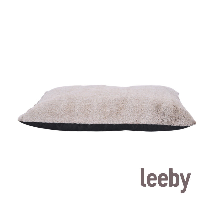 Leeby colch&oacute;n suave beige para perros