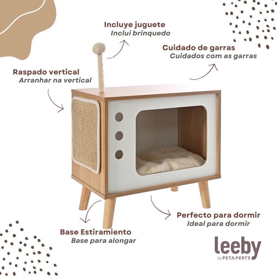 Leeby Thierre TV cama nido rascador  para gatos, , large Imagen numero 3