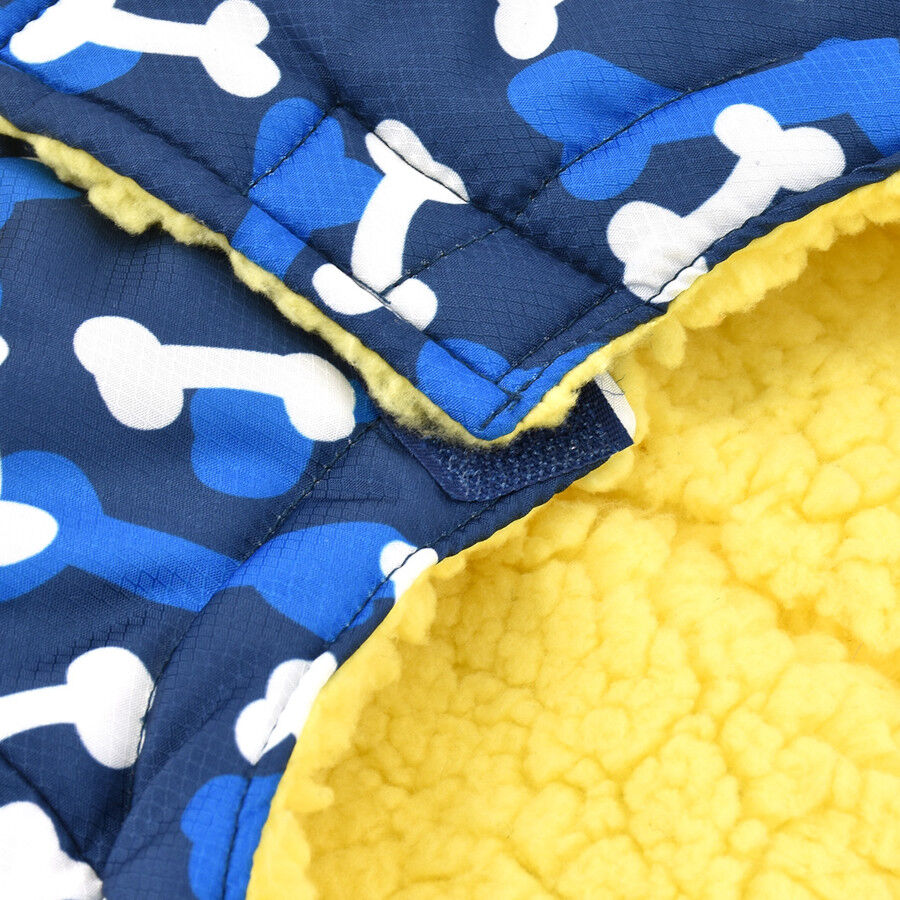Nayeco Abrigo Acolchado Paws Print Azul para perros, , large indicador imagen numero 4