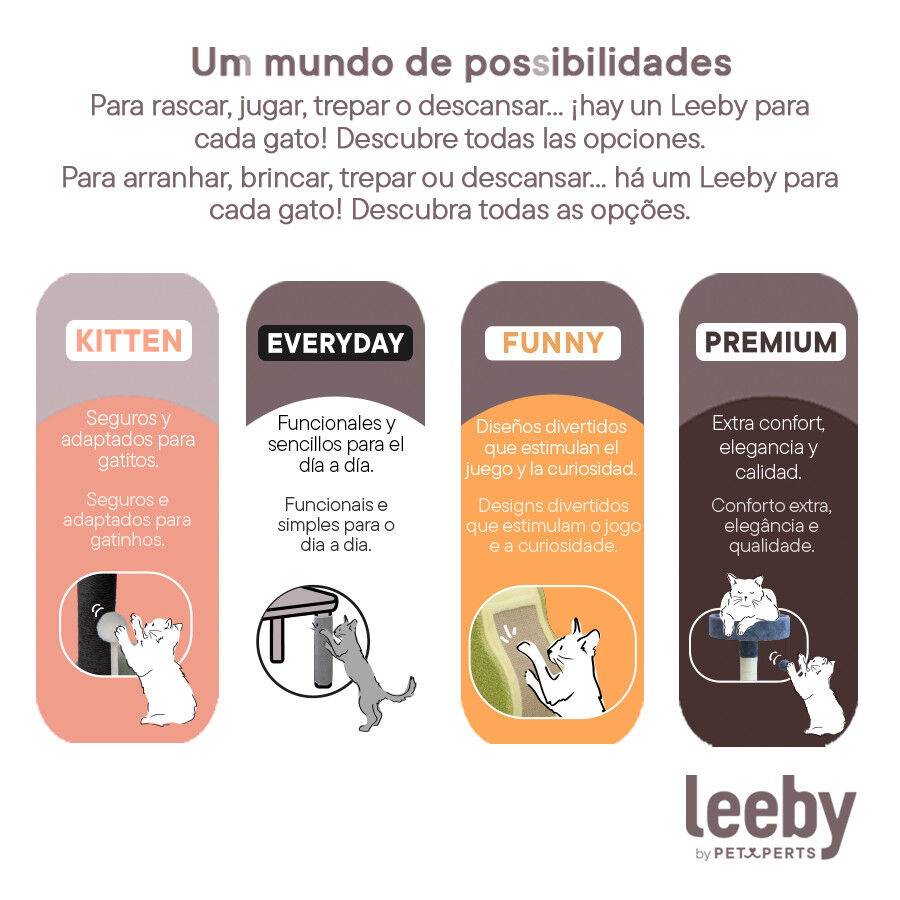 Leeby Kira tabla rascador de cart&oacute;n negro para gatos, , large Imagen numero 8