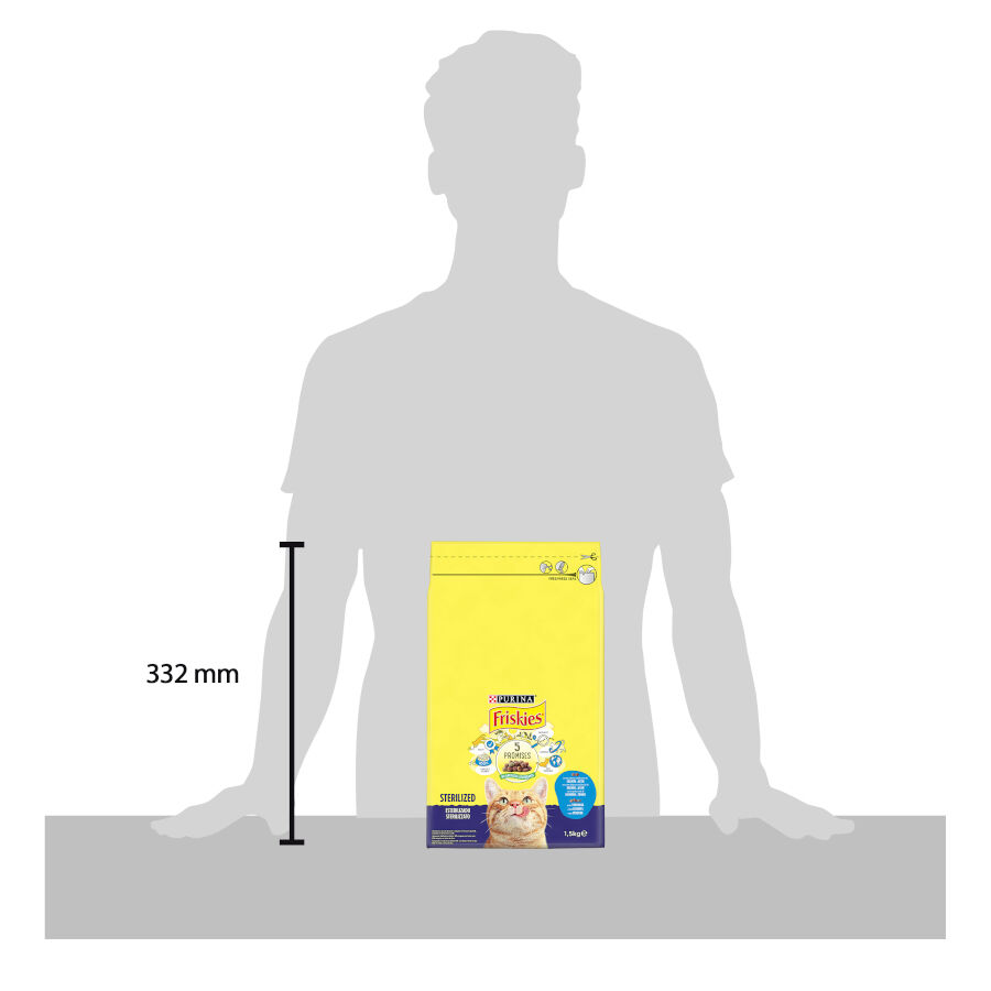 1.5 kg Purina Friskies Sterilized Pienso para gatos con salm&oacute;n, at&uacute;n y verduras, , large indicador imagen numero 8