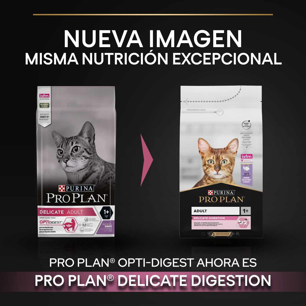 1.5 kg Pro Plan Adult Delicate Digestion Adult pavo pienso para gatos, , large indicador imagen numero 2