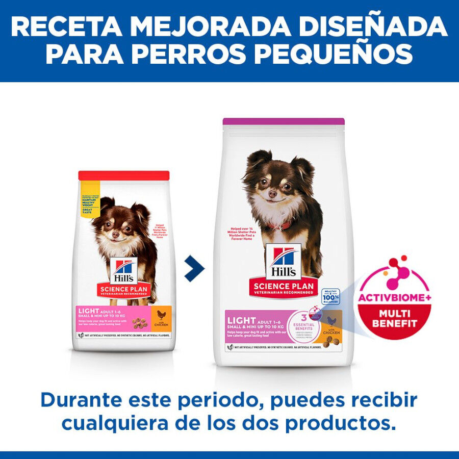 6 kg Hill's Science Plan Light Adult Small y Mini Pollo pienso para perros, , large indicador imagen numero 3