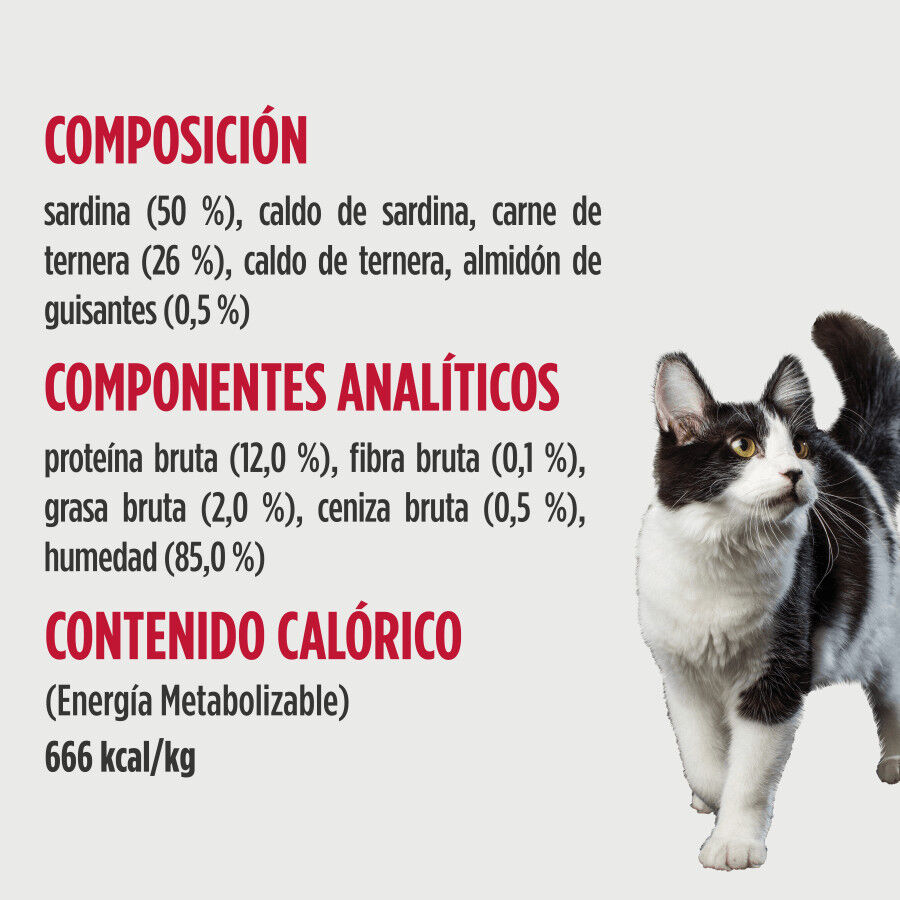 79 g Nulo Sardina con Ternera Sobres para gatos, , large indicador imagen numero 3