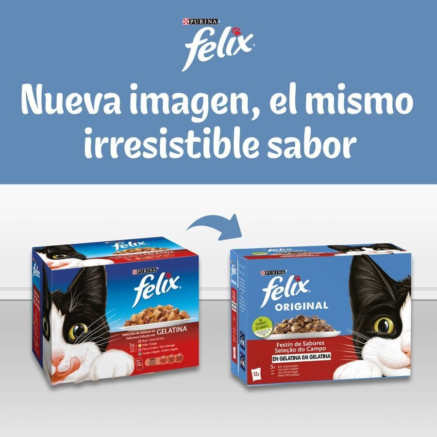 12 x 85 g Felix Sensations Selecci&oacute;n de Carnes sobres en gelatina, , large Imagen numero 6