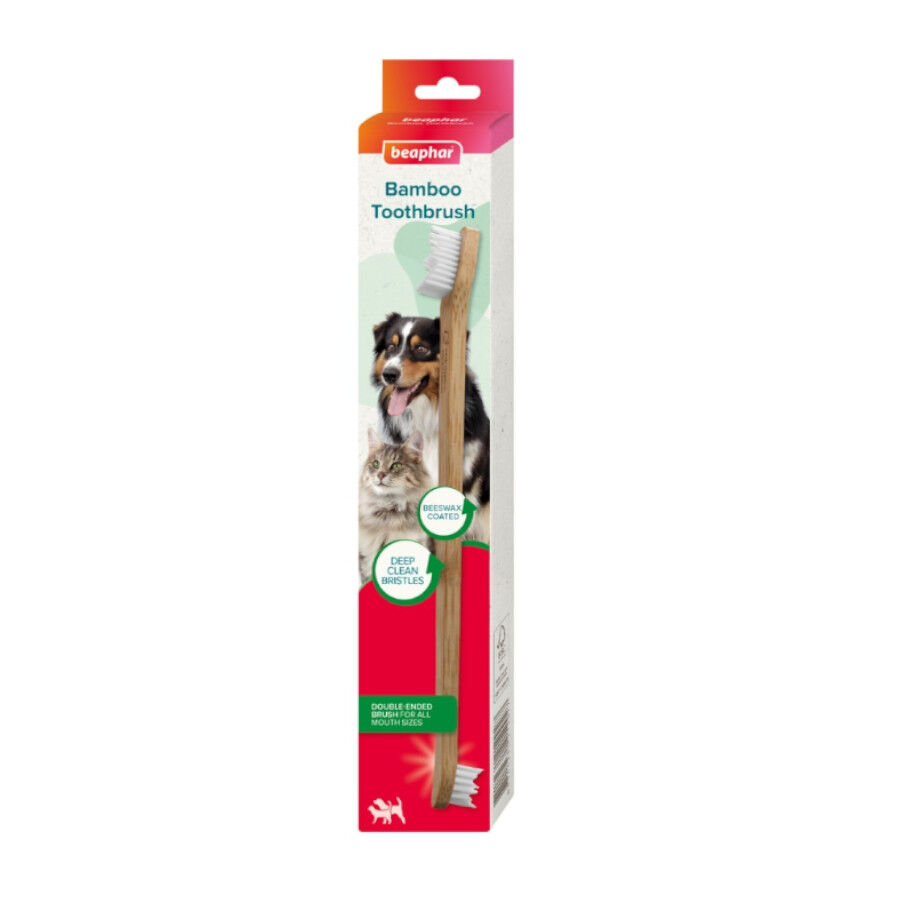 Beaphar Cepillo Dental de Bamb&uacute; para Perros y Gatos, , large Imagen numero 1