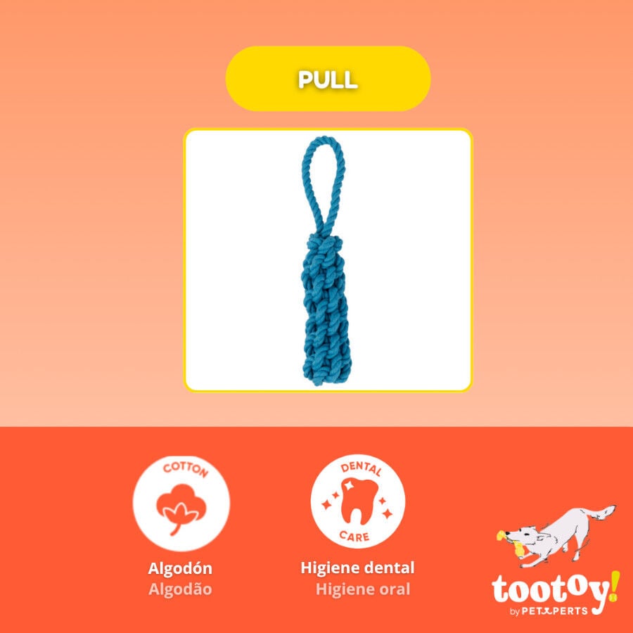 Tootoy! Mordedor de Cuerda Azul para perros, , large indicador imagen numero 3