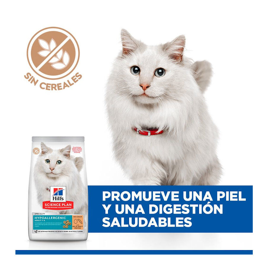 7 kg Hill's Science Plan Adult Hypoallergenic Huevo e Insecto pienso para gatos, , large Imagen numero 4