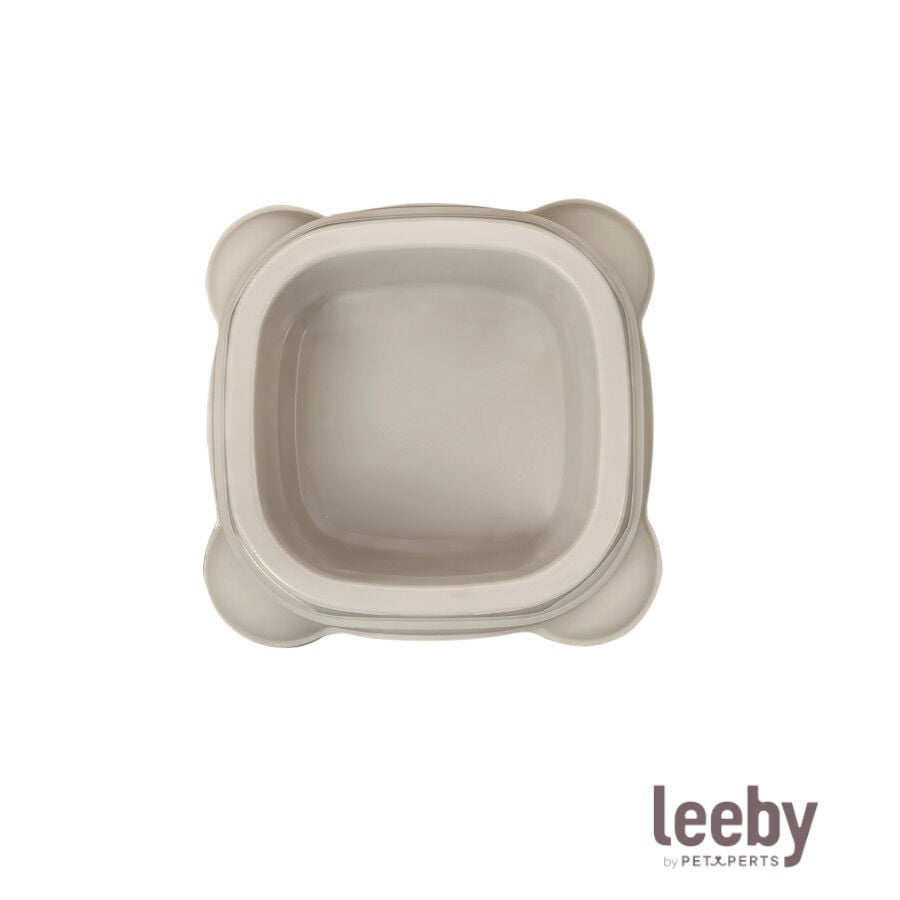 Leeby Comedero Pl&aacute;stico Taupe para perros, , large indicador imagen numero 2