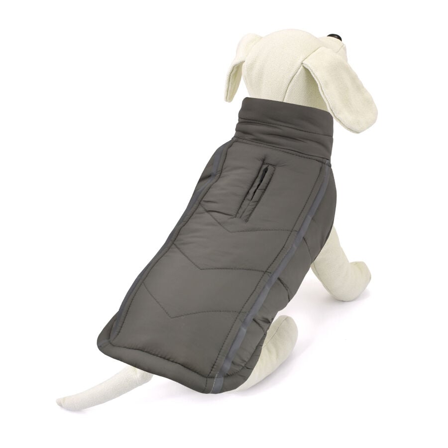Outech Abrigo Reversible Gris y Amarillo para perros, , large indicador imagen numero 2