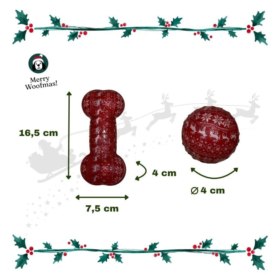 Wonder Christmas Hueso y Pelota Juguete para perros, , large indicador imagen numero 3