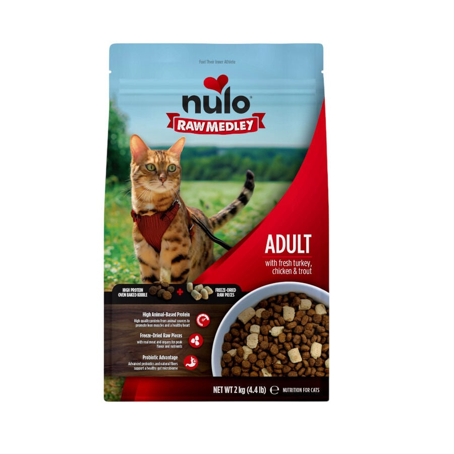 Nulo Raw Medley Pavo, Pollo y Trucha pienso para gatos