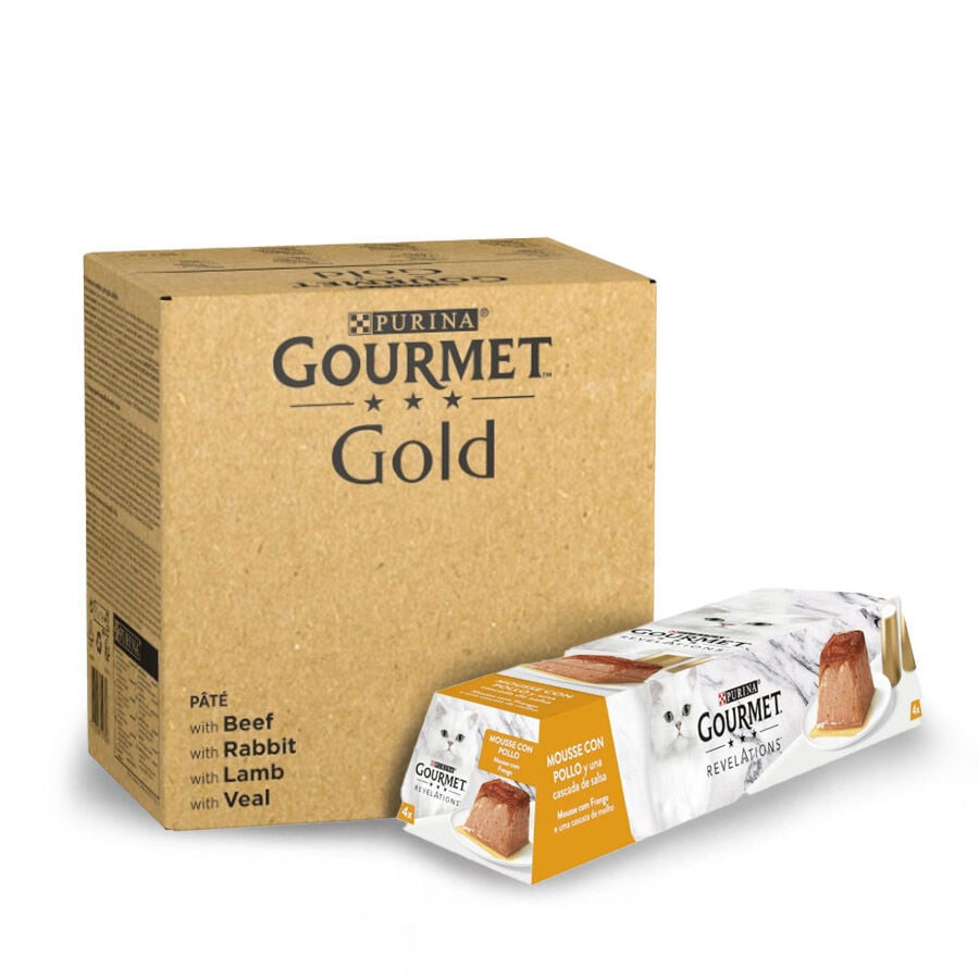 Pack Comida H&uacute;meda Mousse Gato Adulto Gourmet