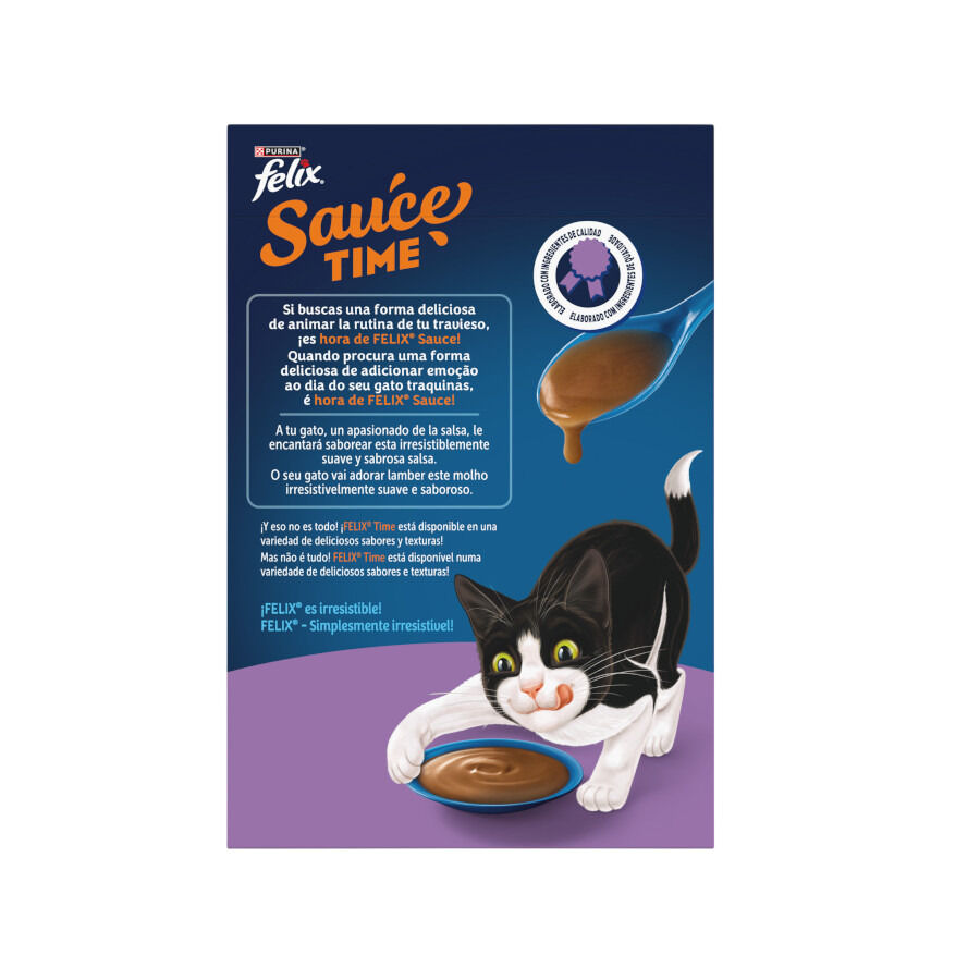 6 x 40 g Felix Cat Salsa de Pollo y Salm&oacute;n para gatos, , large indicador imagen numero 2