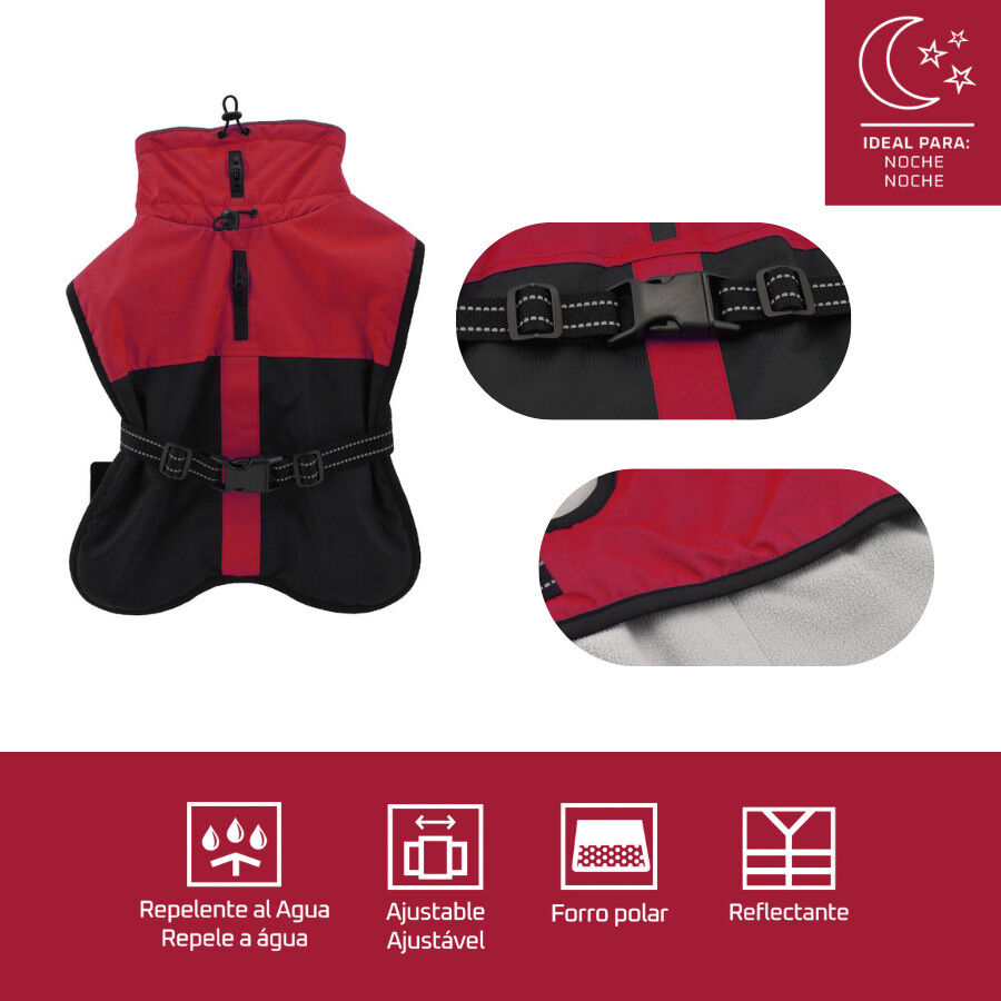 Outech Abrigo Impermeable Rojo para perros, , large Imagen numero 4