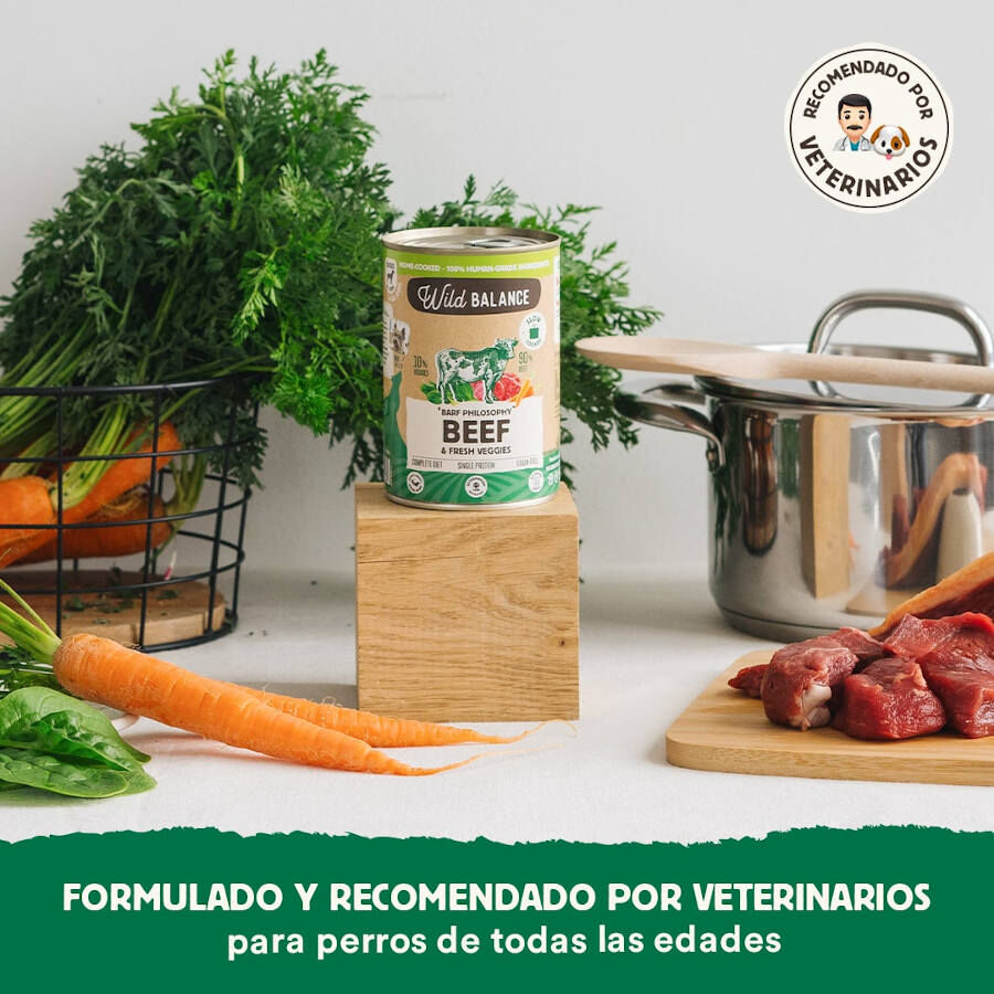 400 g Wild Balance BARF Ternera y Vegetales lata para perros, , large Imagen numero 4