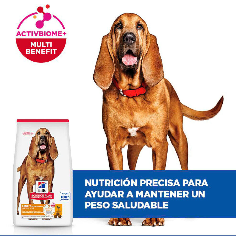 12 kg Hill's Science Plan Light Mature Adult 7+ Medium Pollo pienso para perros, , large indicador imagen numero 4