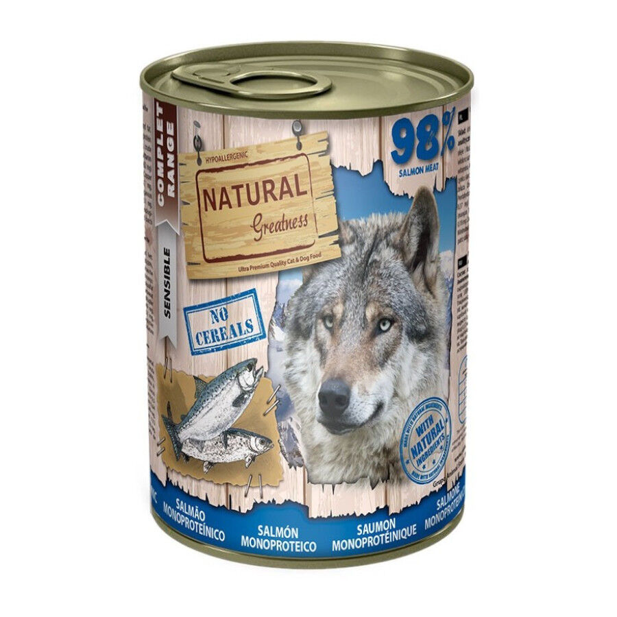 170 g Natural Greatness Monoproteico Salm&oacute;n lata para perros, , large Imagen numero 1