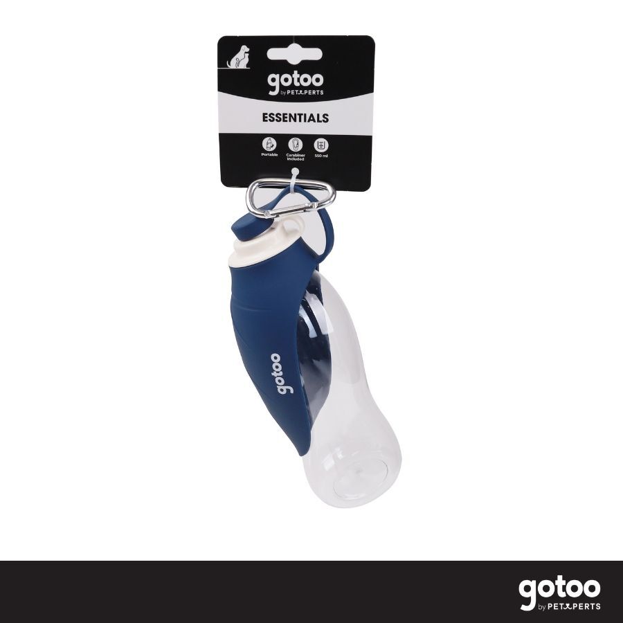 Gotoo Botella Bebedero Port&aacute;til de Silicona Azul para perros y gatos, , large indicador imagen numero 6