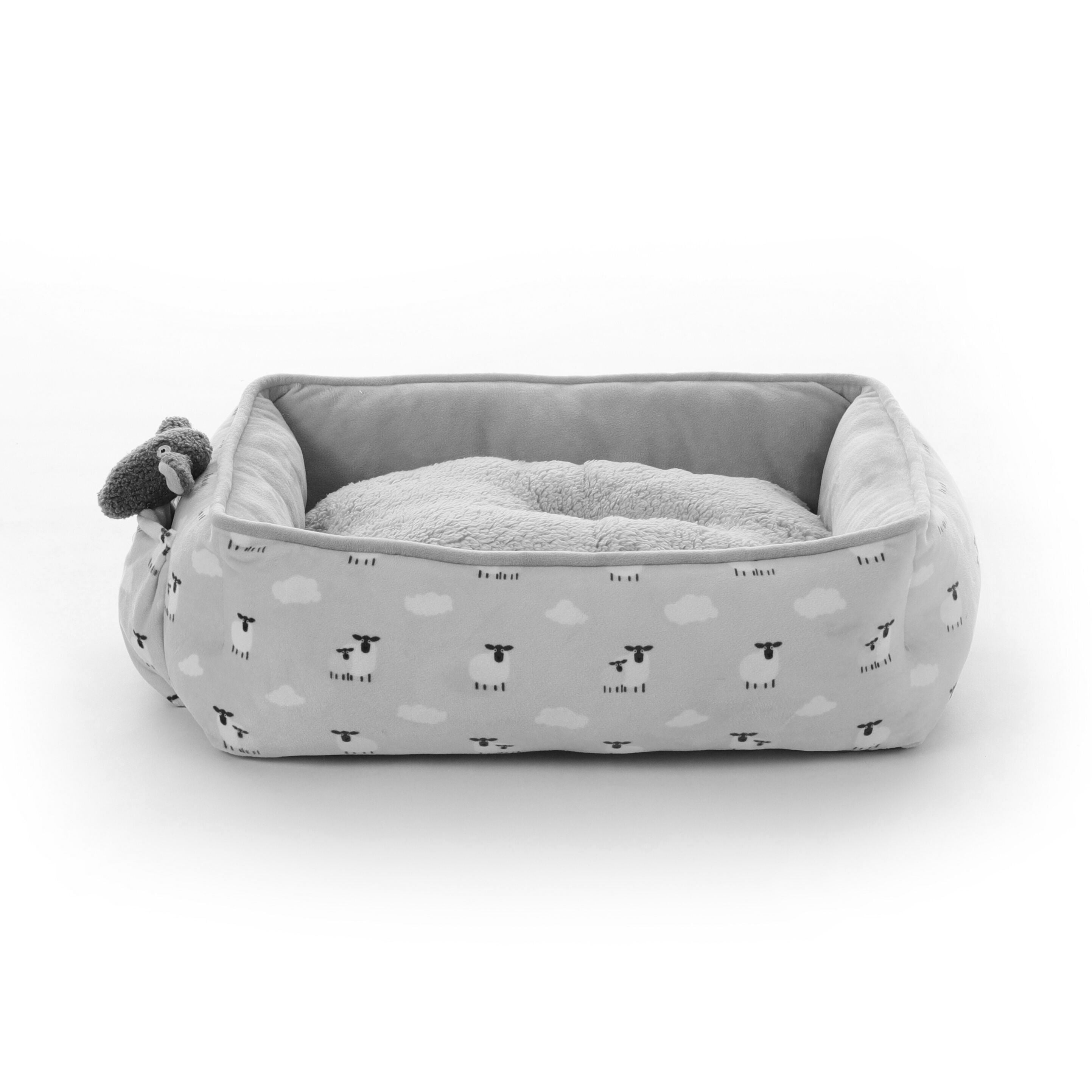 Leeby Cuna de Ovejitas con Coj&iacute;n Desenfundable y Juguete para cachorros, , large indicador imagen numero 1