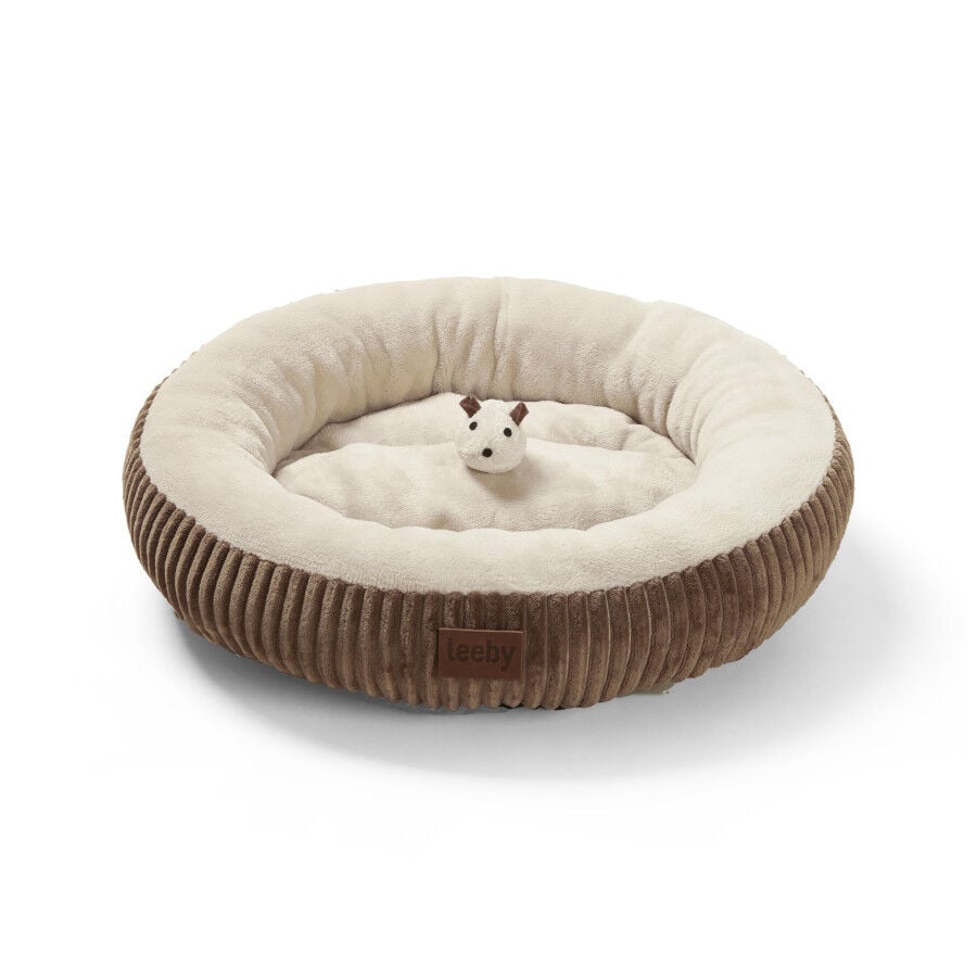 Leeby cuna redonda suave marr&oacute;n para gatos, , large indicador imagen numero 1